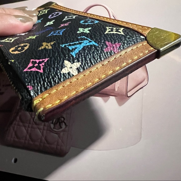 ‼️SOLD‼️ULTRA RARE LOUIS VUITTON MURAKAMI MULTICOLOR BLACK  MONOGRAM CARD HOLDER - Picture 17 of 17